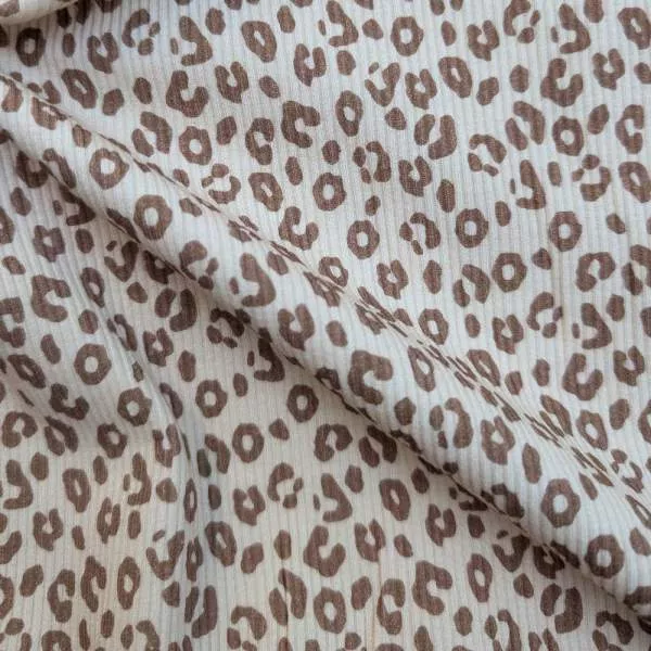 Ribjersey Leo beige 760 schmale Rippen
